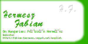 hermesz fabian business card